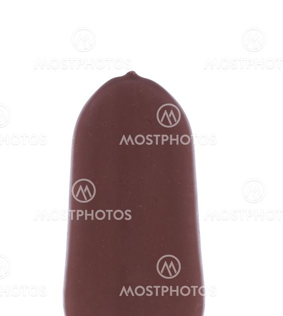 Top chocolate vanilla ice cream