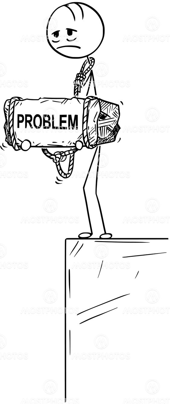 Cartoon Of Depressed Man St By Zdenek Sasek Mostphotos