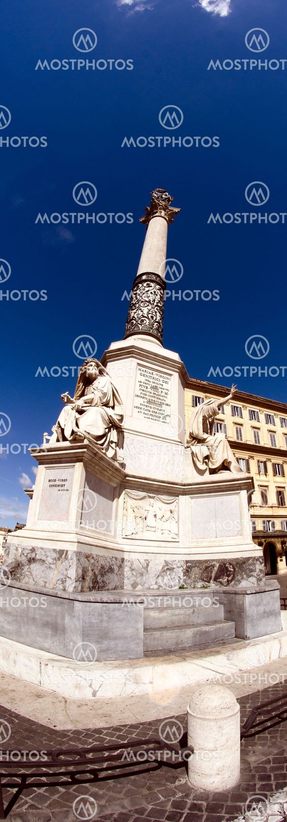 Piazza di Spagna och Trinita' dei Monti i Rom