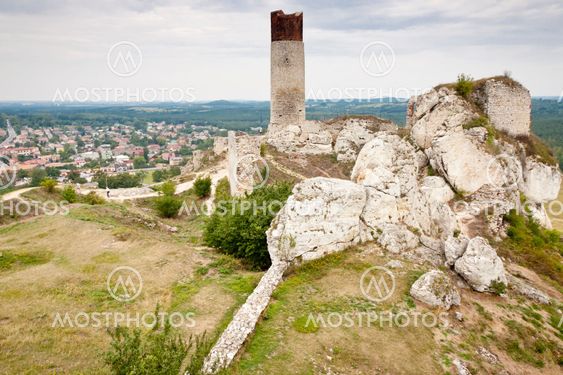 Olsztyn town and old castle - Poland.