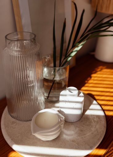 Close-up of the aesthetic details of the home interior....