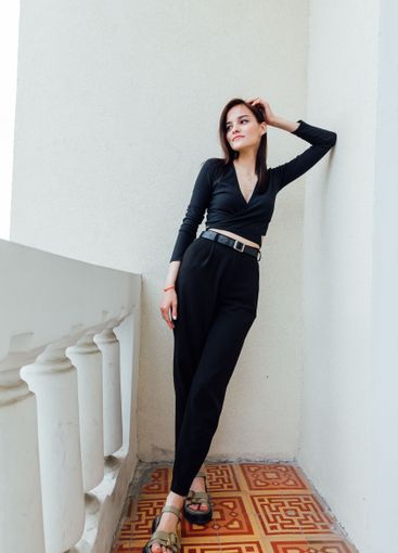 Portrait of Beautiful Woman and Brunette on Light...