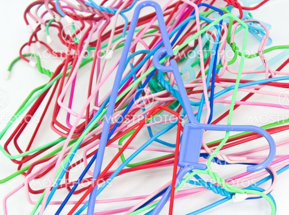 Colorful clothes hangers