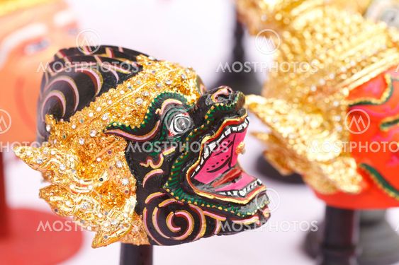 Native Thai style red giant mask