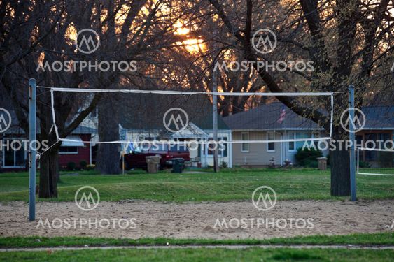 Volleyball field in the park