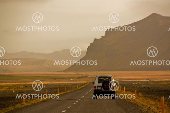 Endless road in Iceland