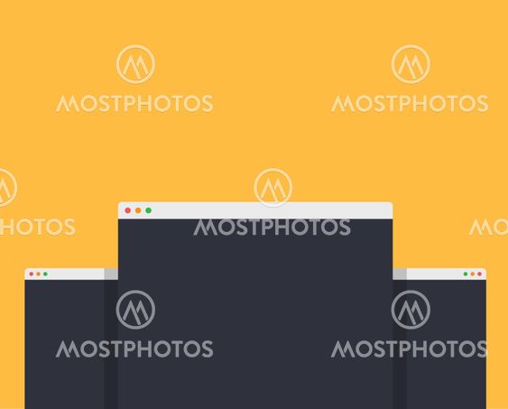 Mockup Web Page Window Design Style