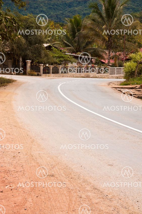 The road curves.