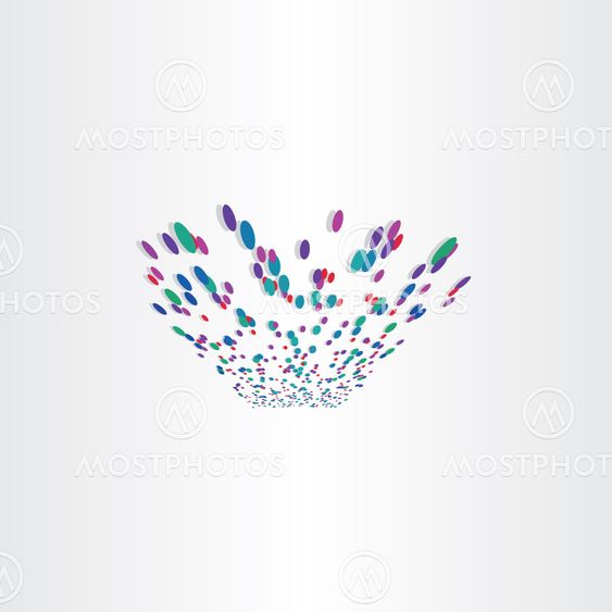 flying color circles abstract background