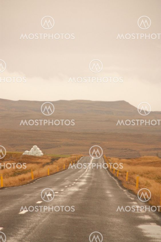 Endless road in Iceland