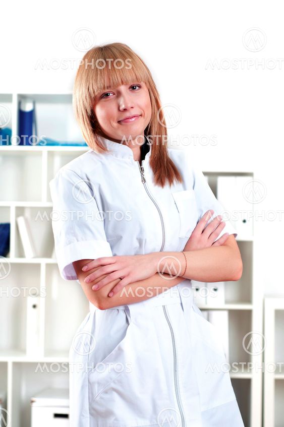portrait of a beautiful female doctor
