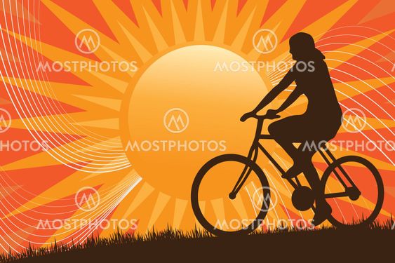 Mountain Biking Silhouette