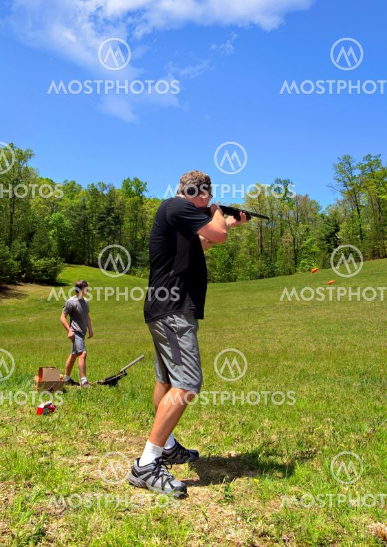 Father and Son Shotgun Practice