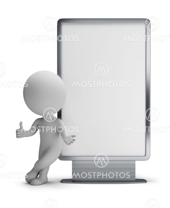 3d small people - billboard