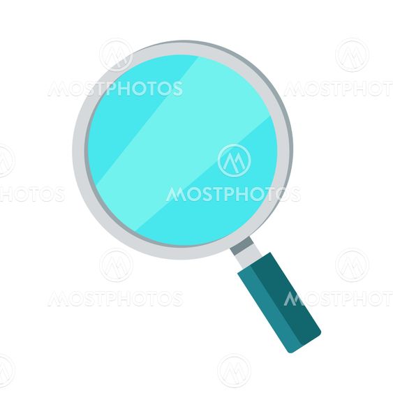 Search Icon Magnifying Glass Isolated on White