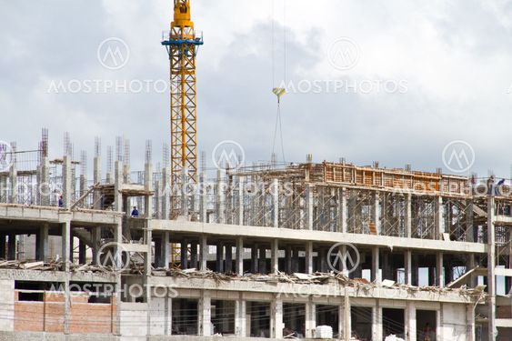 Cranes on construction site