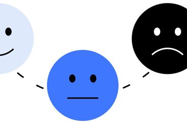 Emotional journey represented by happy, neutral, and sad...