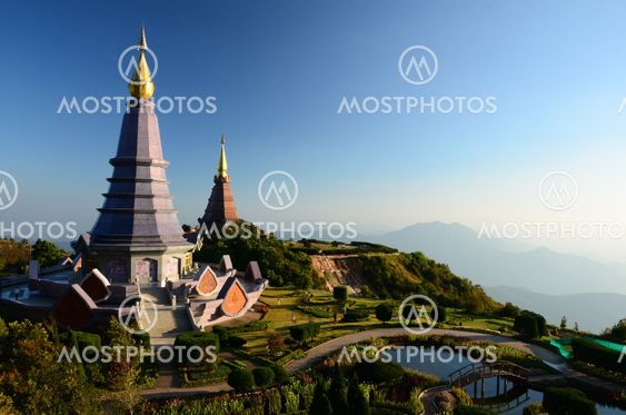 Pagoda on Doi Inthanon, Chiang Mai, Thailand.