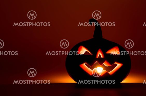 Halloween pumpkins smile and scrary eyes for party night