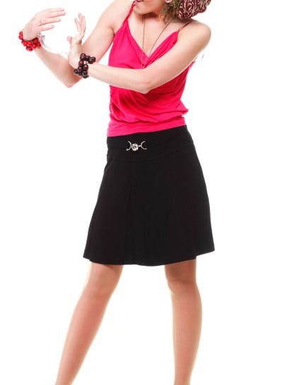 Full length woman in a turban isolated