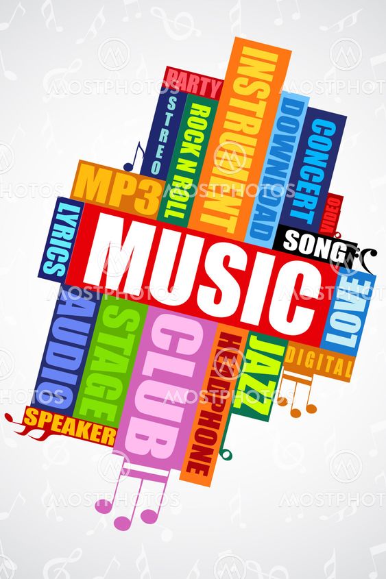 musical word cloud