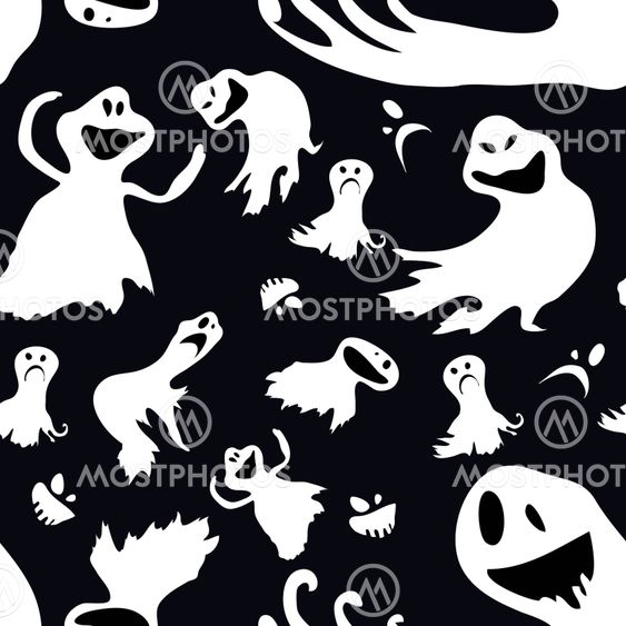Scary. Seamless vector wallpaper