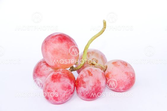 red grape isolated on white background