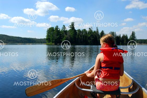 Child in canoe