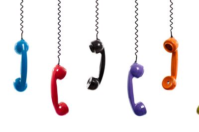 Colored vintage phones