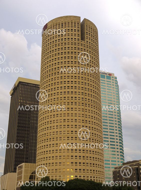 Tampa skyline HDR of "Beer can " building
