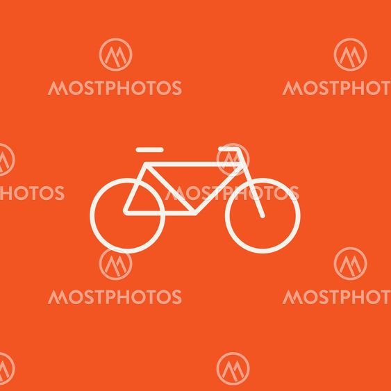 Bicycle line icon.