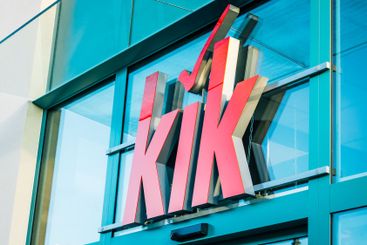 Logo KIK of largest textile discounter chain in Europe