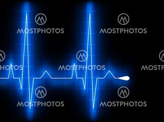 Blue heart beat. Ekg graph. EPS 8