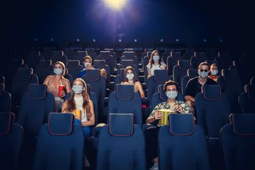 Cinema, movie theatre during quarantine. Coronavirus...