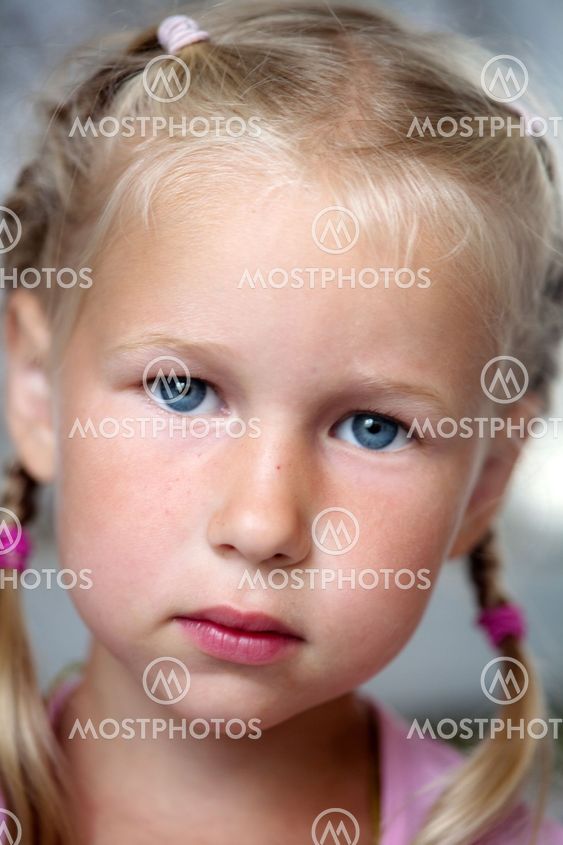 portrait of serious little girl