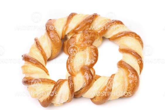 Freshly fancy pretzel baked.