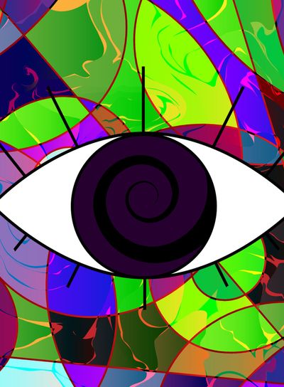 abstract colored image of eye