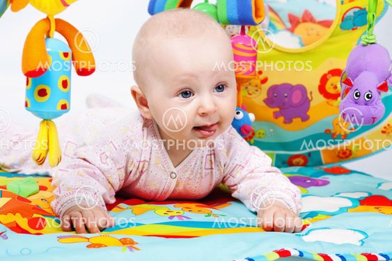 infant with toys
