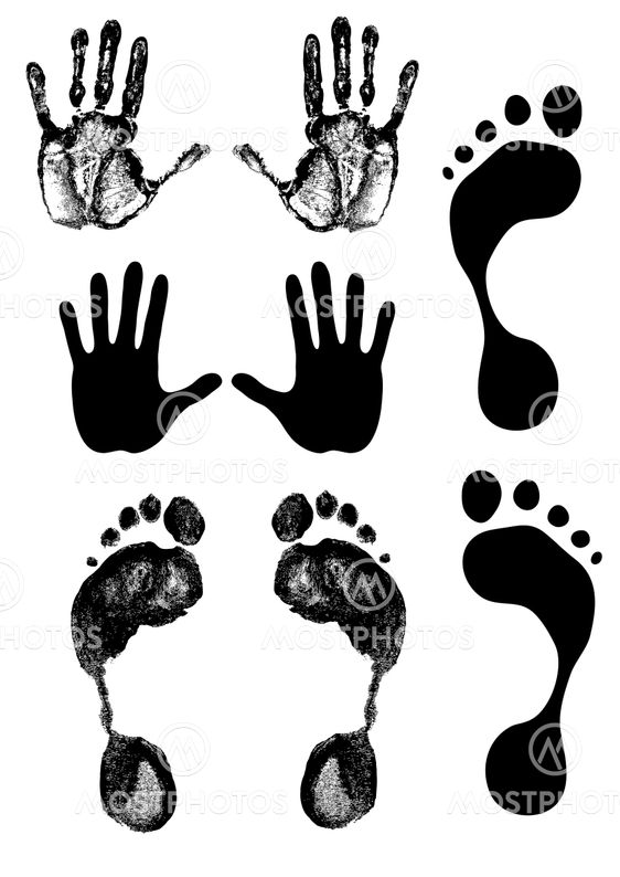 set of human tracks