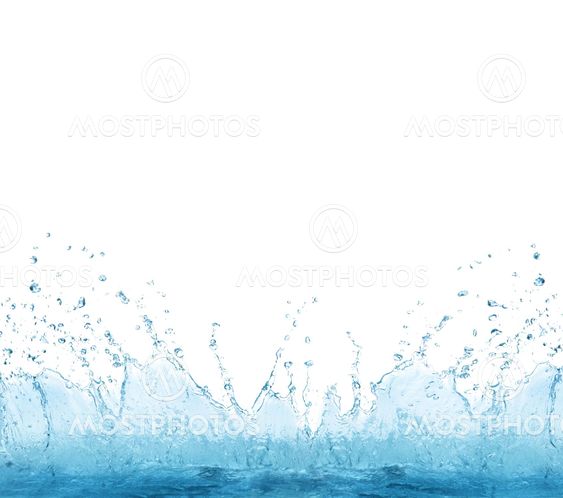 splashing clear water on white background use for...