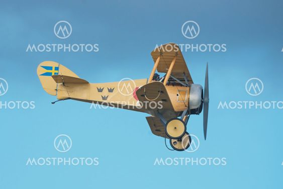 Vintage Tummelisa aircraft in the airshow at Orebro airport