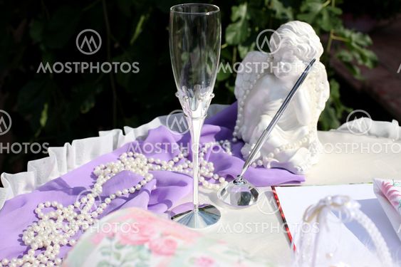 set of wedding accessories for the wedding ceremony