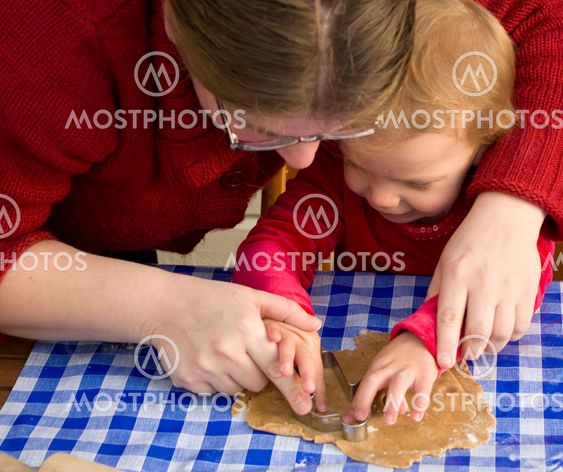 Making gingerbread cookies