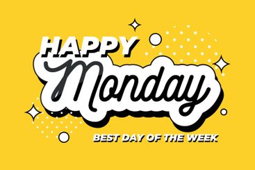 Flat design happy monday background