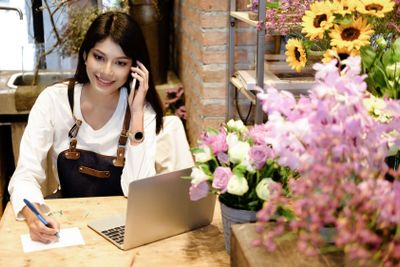 Business Owner Flower Shop.