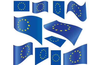 European Union flags