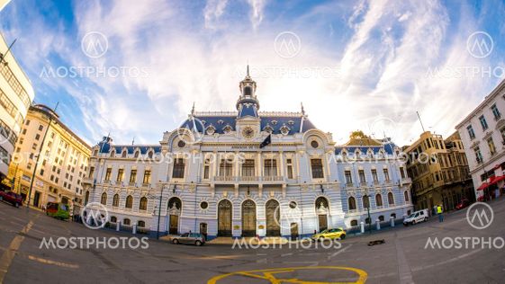 View on historic Architecture in Valparaiso in Chile