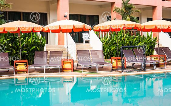 beautiful swimming pool in the tropics Resort