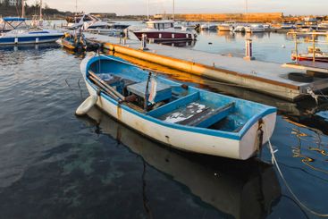 Sunset view of the port of Sozopol, Bulgaria