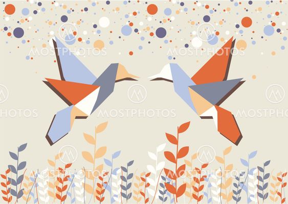 Origami hummingbird pari yli beesi